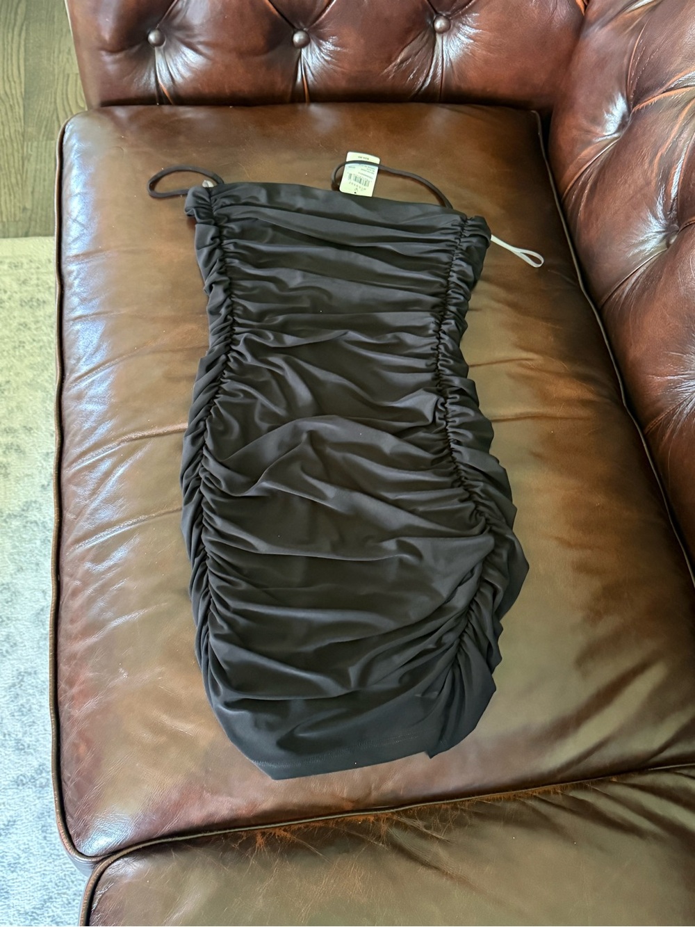 Windsor Black Ruched Bodycon Dress